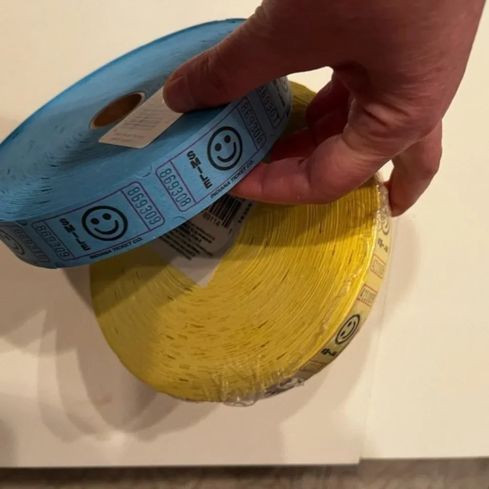 Prize Ticket Roll / Raffle Ticket Roll (2 Rolls of‎ 